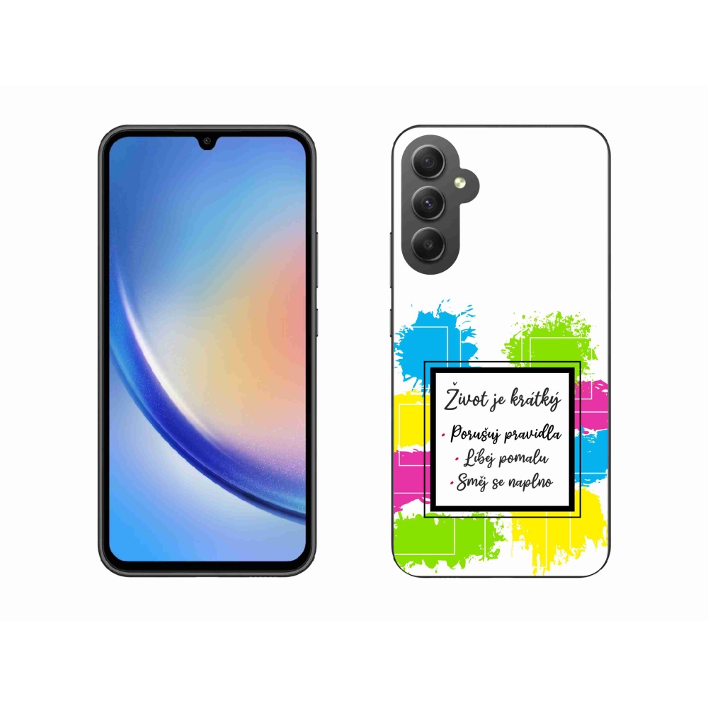 Gél borítás mmCase Samsung Galaxy A34 5G - idézet 5 fehér háttér