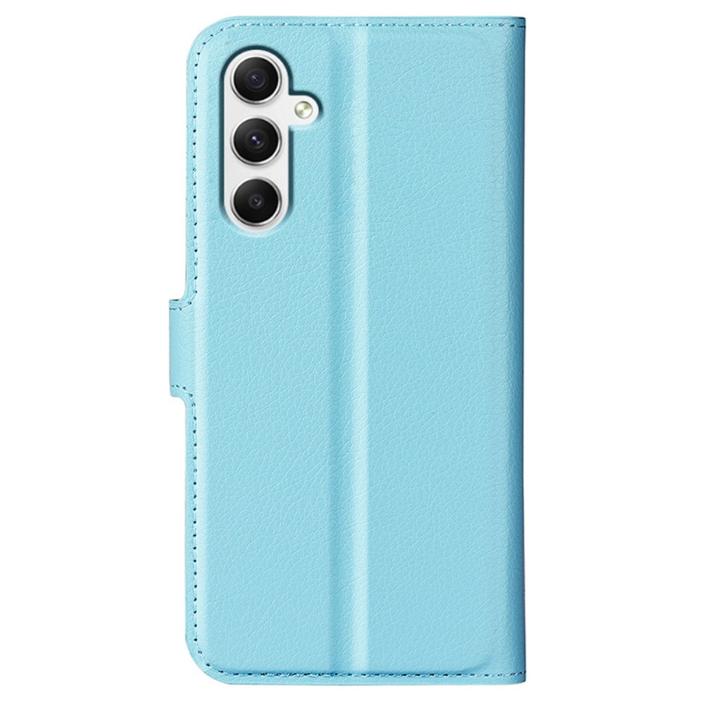 Litchi könyv tok Samsung Galaxy A35 5G - kék