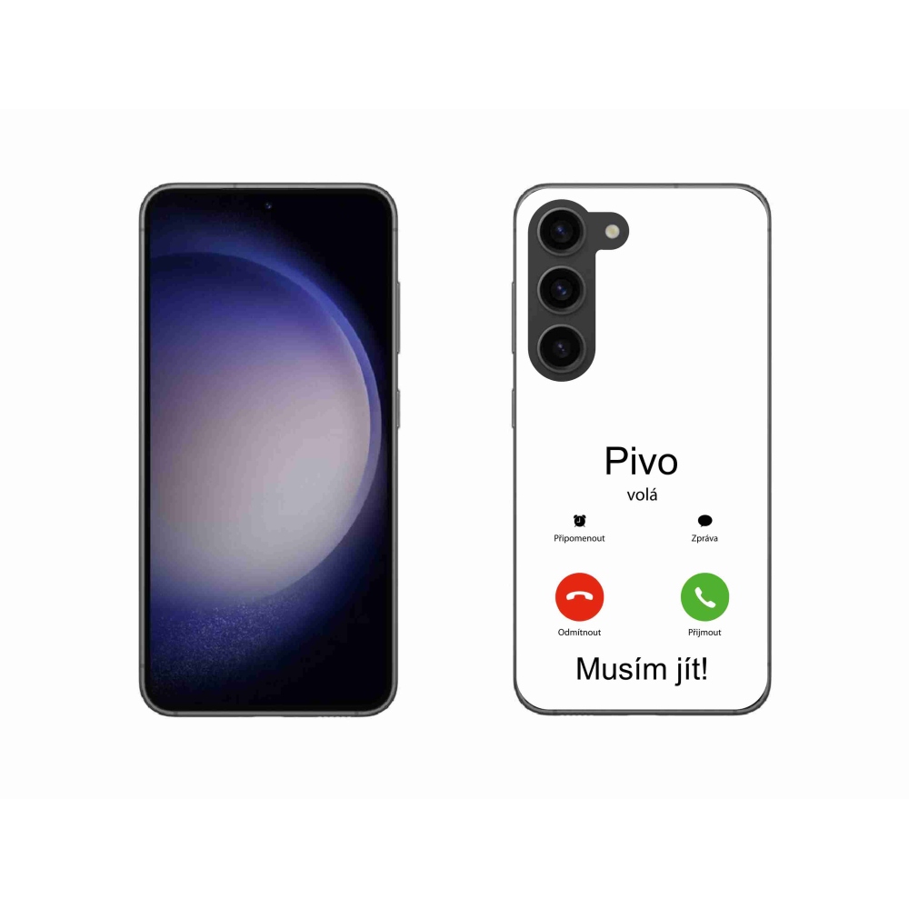 Gél borító mmCase Samsung Galaxy S23 5G - sör hívások fehér háttérrel