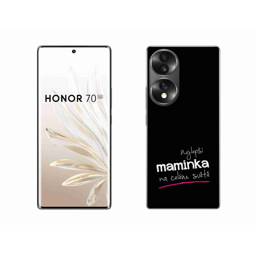 Gél borító mmCase a Honor 70-hez - legjobb anya 4 fekete háttérrel