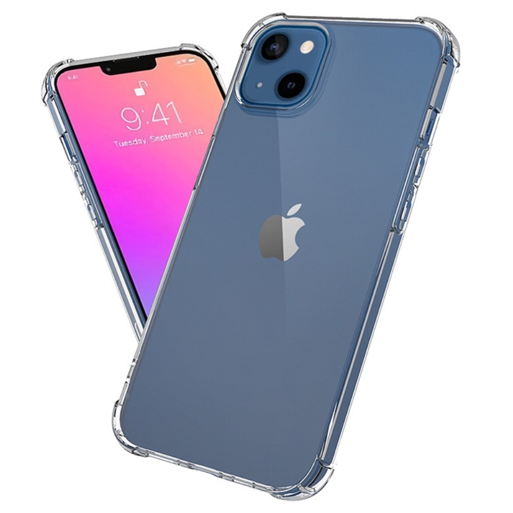Átlátszó zselés tok megerősített sarkokkal iPhone 15 Plus készülékhez - átlátszó