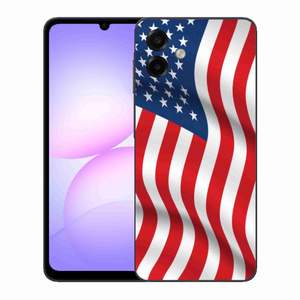 Gél borítás mmCase Samsung Galaxy A07 4G - amerikai zászlóhoz
