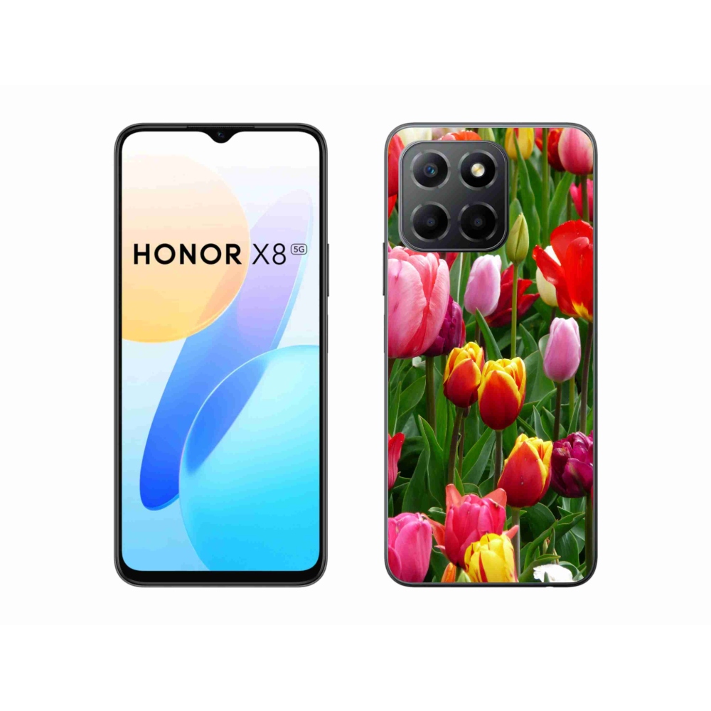 Zselés borítás mmCase a Honor X8 5G készülékhez - tulipánok
