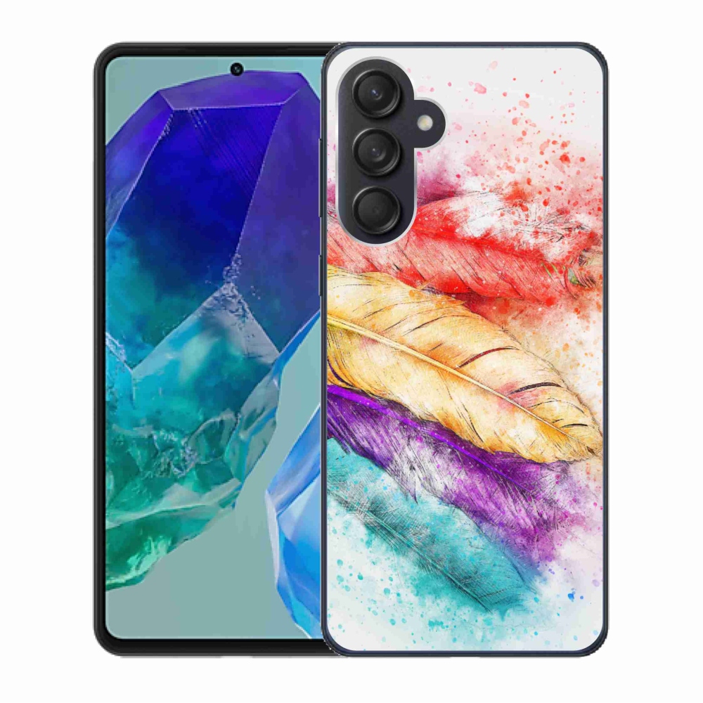 Zselés borítás mmCase Samsung Galaxy M55 5G - színes tollakhoz