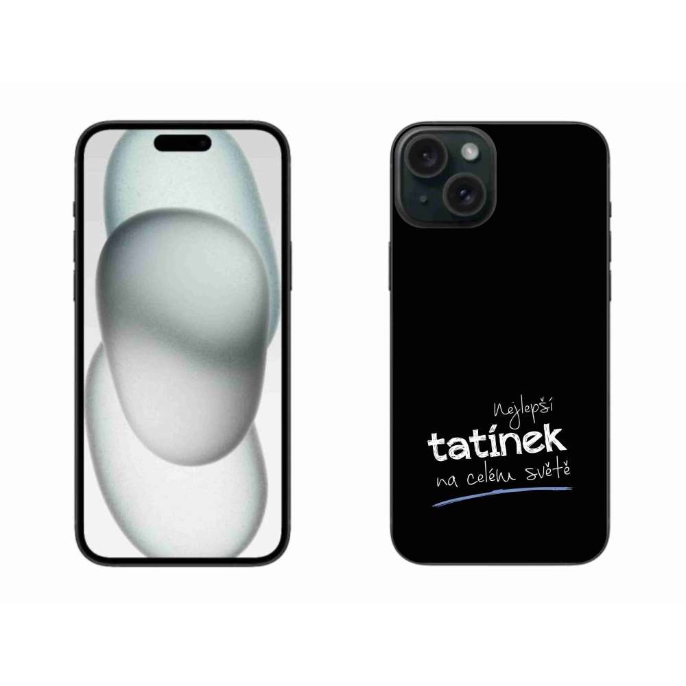 Gél borítás mmCase iPhone 15 Plus készülékhez - Best Daddy 4 fekete háttér