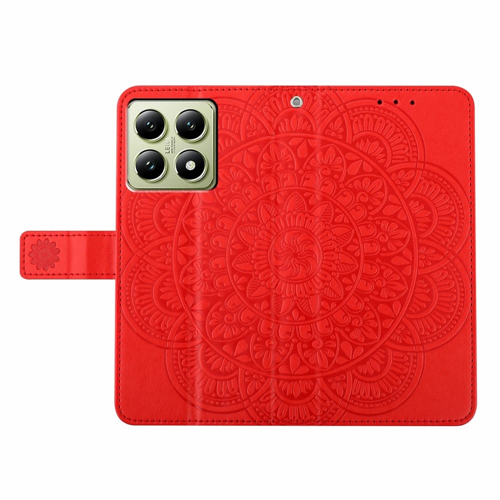 Mandala könyv tok Xiaomi 15T-hez - piros