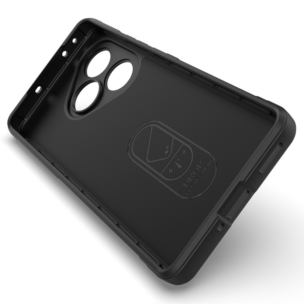 Rugg tartós zselés tok a Realme GT 6 5G/ GT 6T 5G számára - fekete