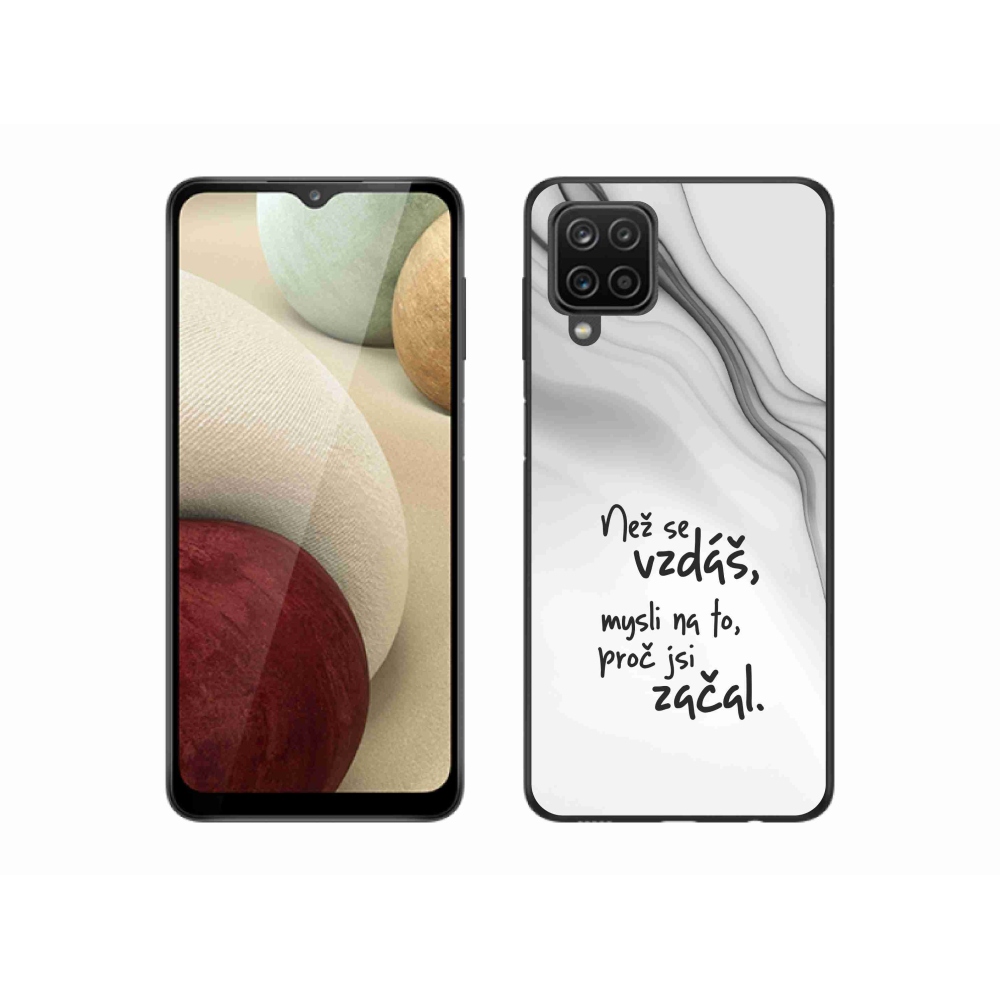Gél borítás mmCase Samsung Galaxy A12 - idézem 2 fehér háttér