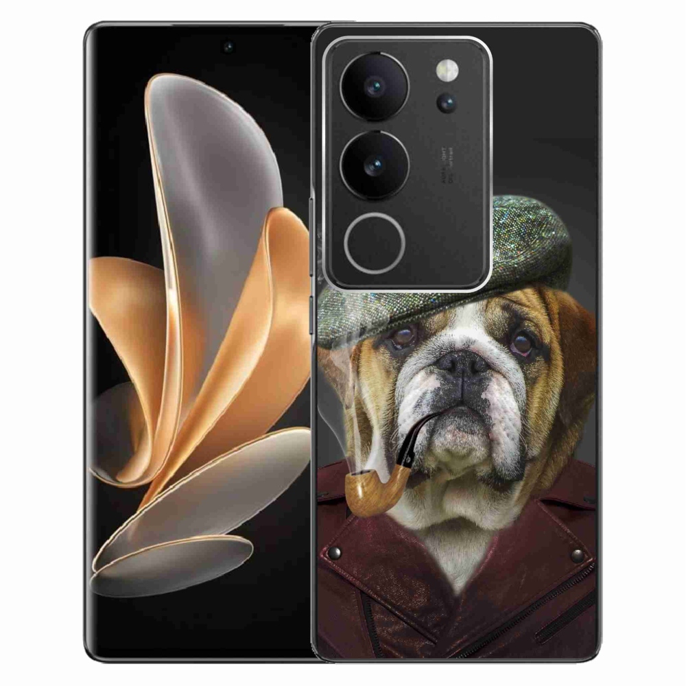 Zselés borítás mmCase a Vivo V29 5G-hez - kutya csővel