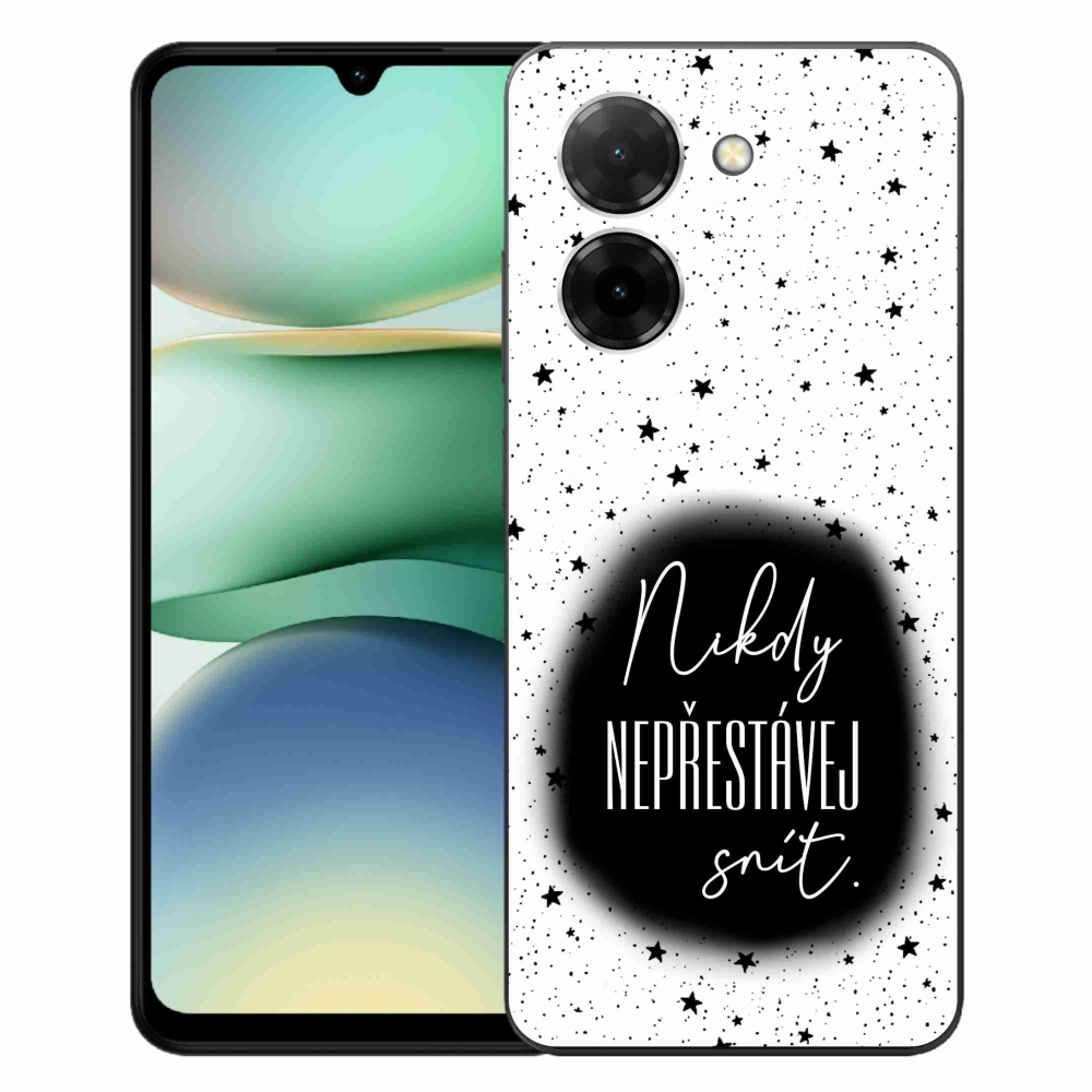 Gél borítás mmCase a Xiaomi Redmi A5 (171.7x77.8x8.3mm) - idézet 1 fekete és fehér háttérrel
