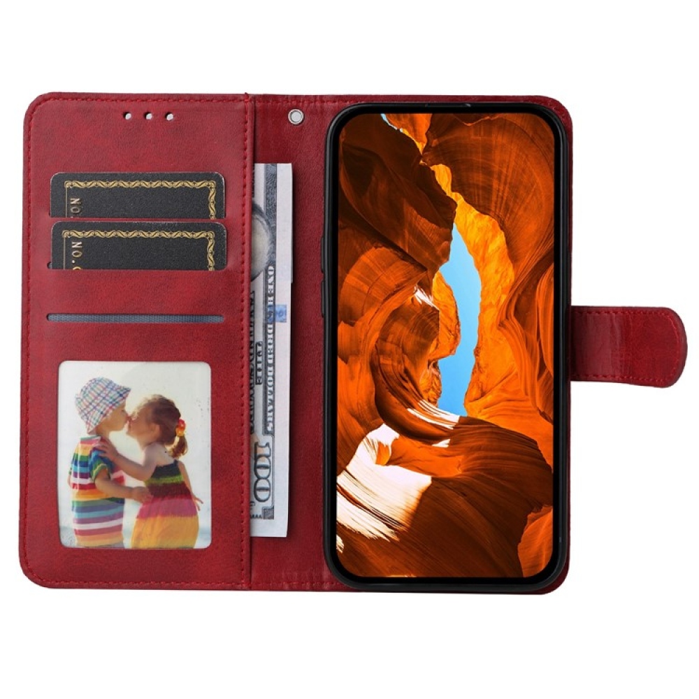 Vivo Y29s 5G - piros színű könyvtáska a Vivo Y29s 5G-hez