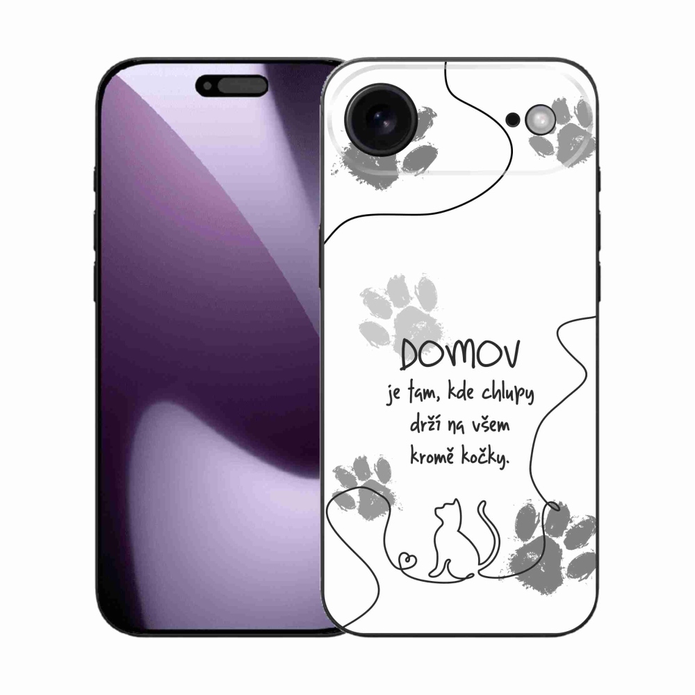 Gél borítás mmCase iPhone 17 Air készülékhez - macska motívum fehér háttér