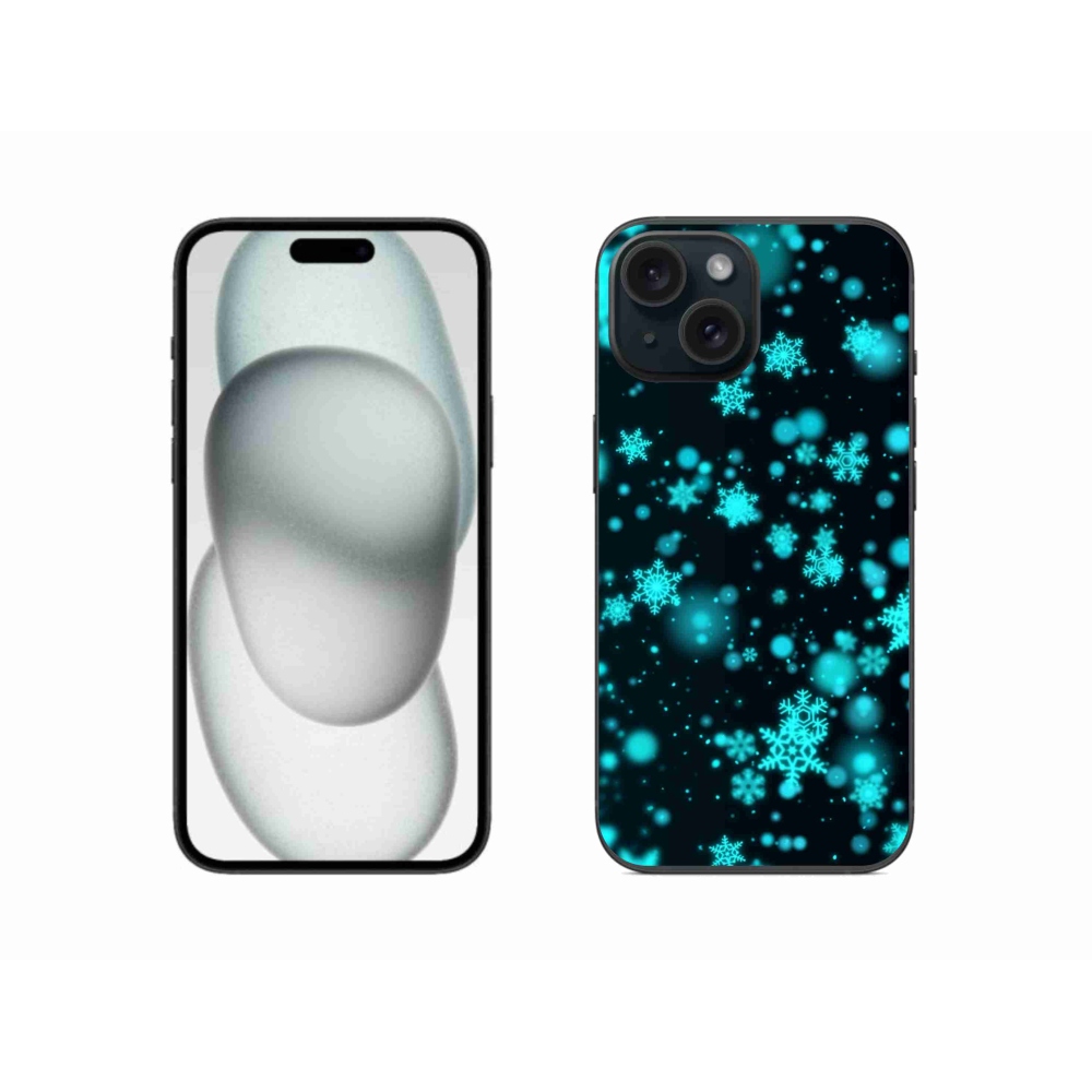 Zselés borítás mmCase iPhone 15 készülékhez - hópelyhek 1