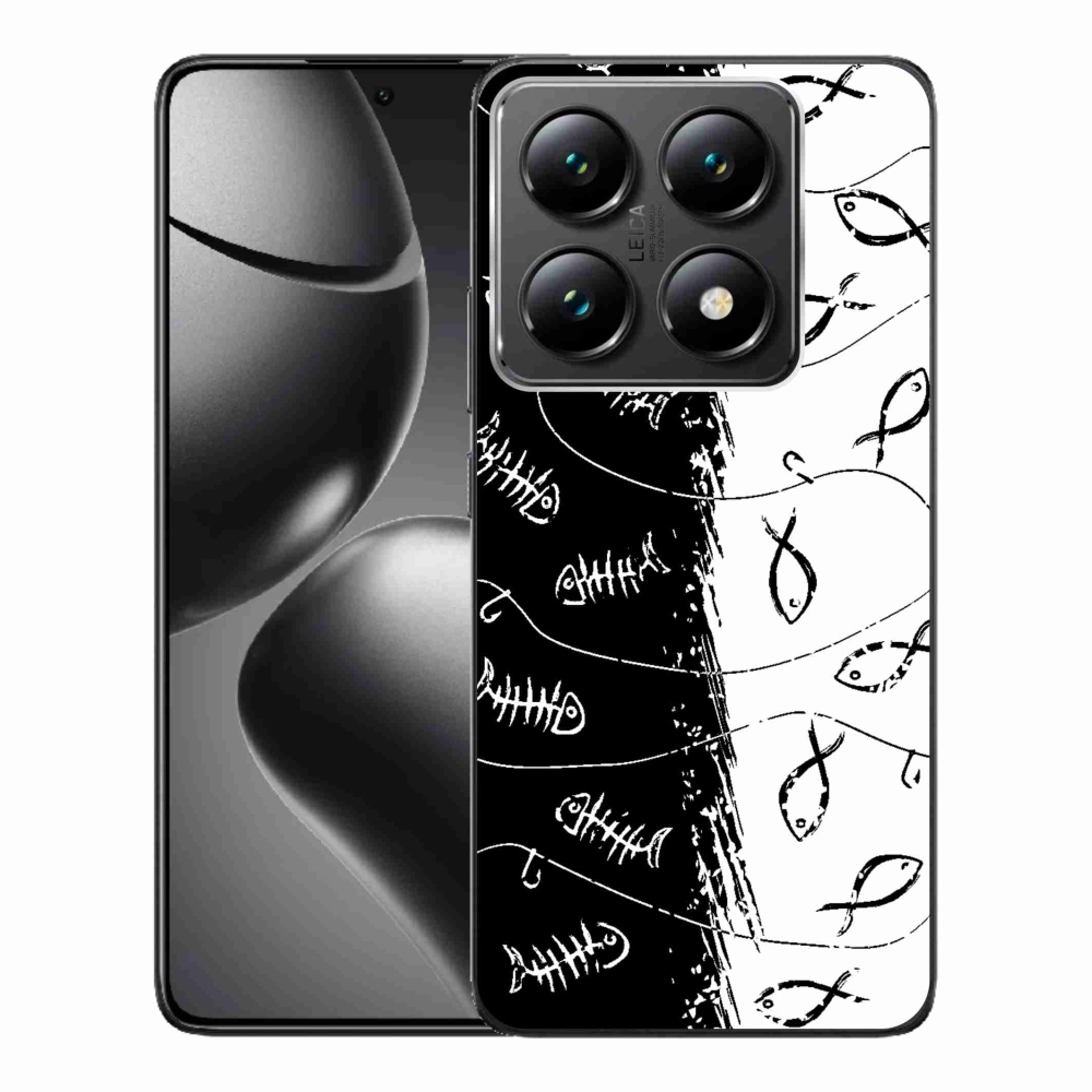 Gél borítás mmCase a Xiaomi 14T Pro számára - csontvázak és halak