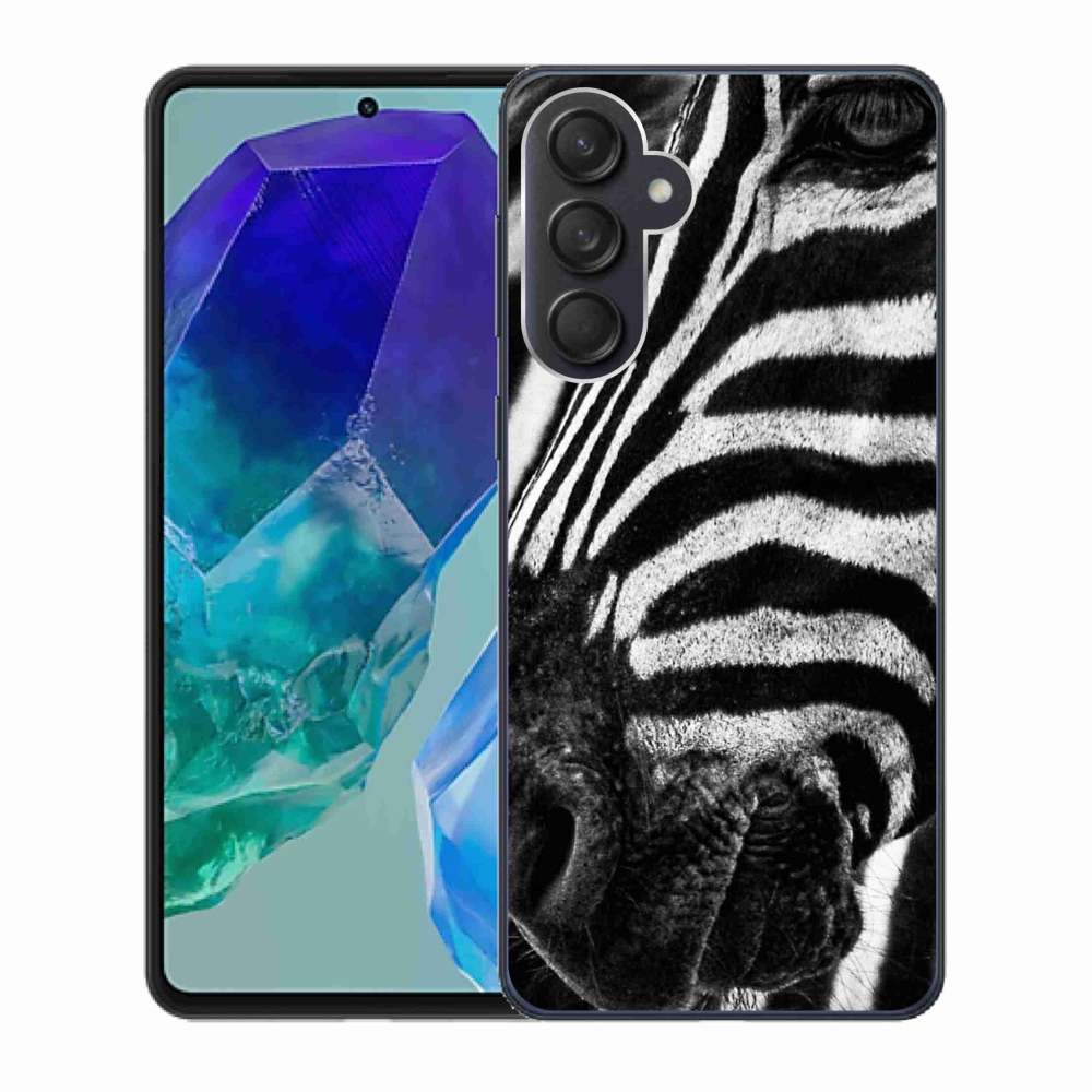 Zselés borítás mmCase Samsung Galaxy M55 5G készülékhez - zebra