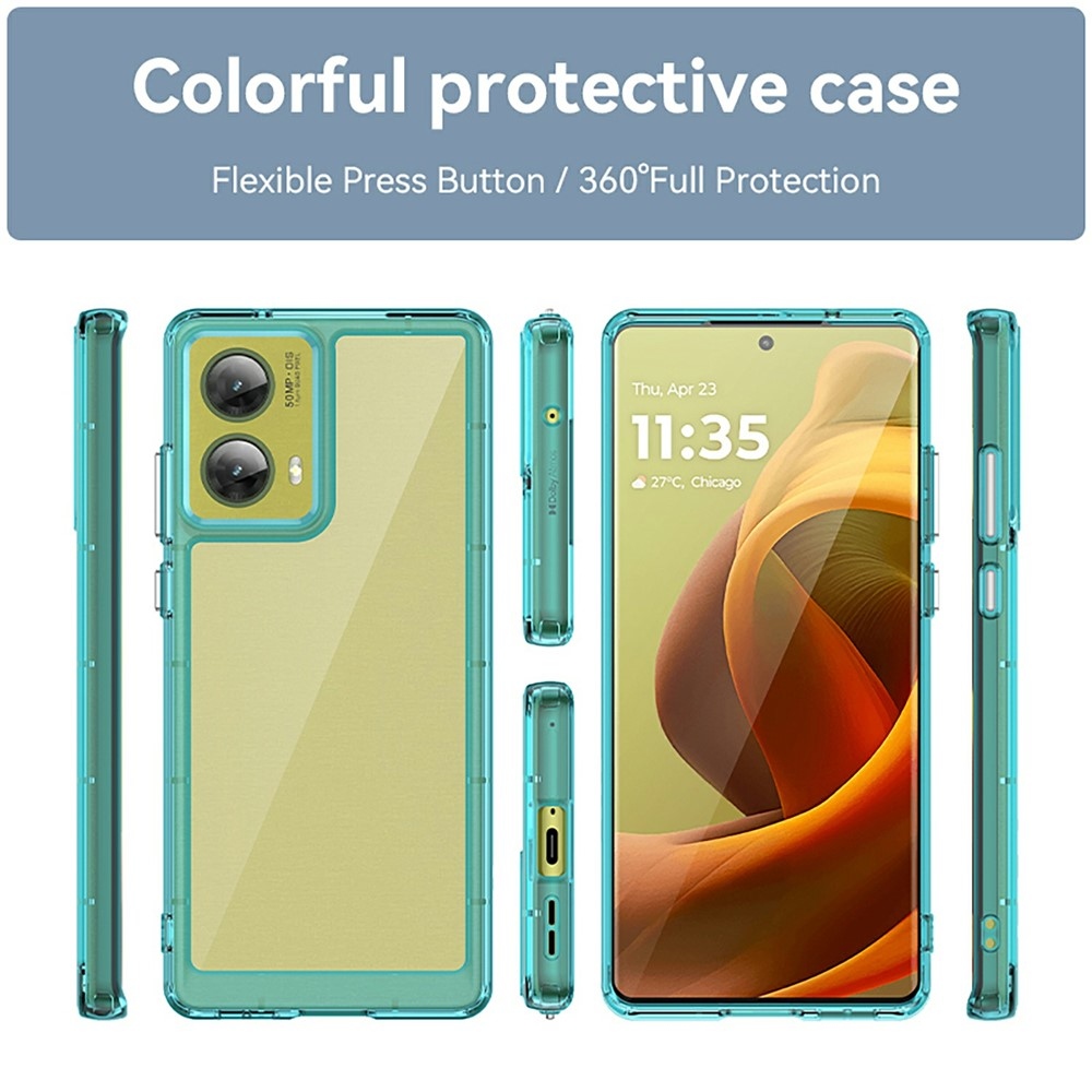 Zselés tok kemény hátlappal Motorola Moto G85 5G - világoskék