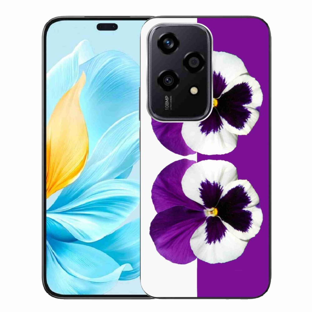 Zselés borítás mmCase a Honor 200 Lite 5G készülékhez - lila és fehér virág
