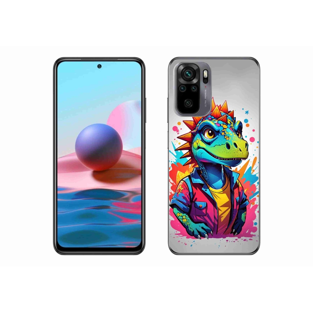Gél borítás mmCase a Xiaomi Poco M5s készülékhez - színes dinoszaurusz