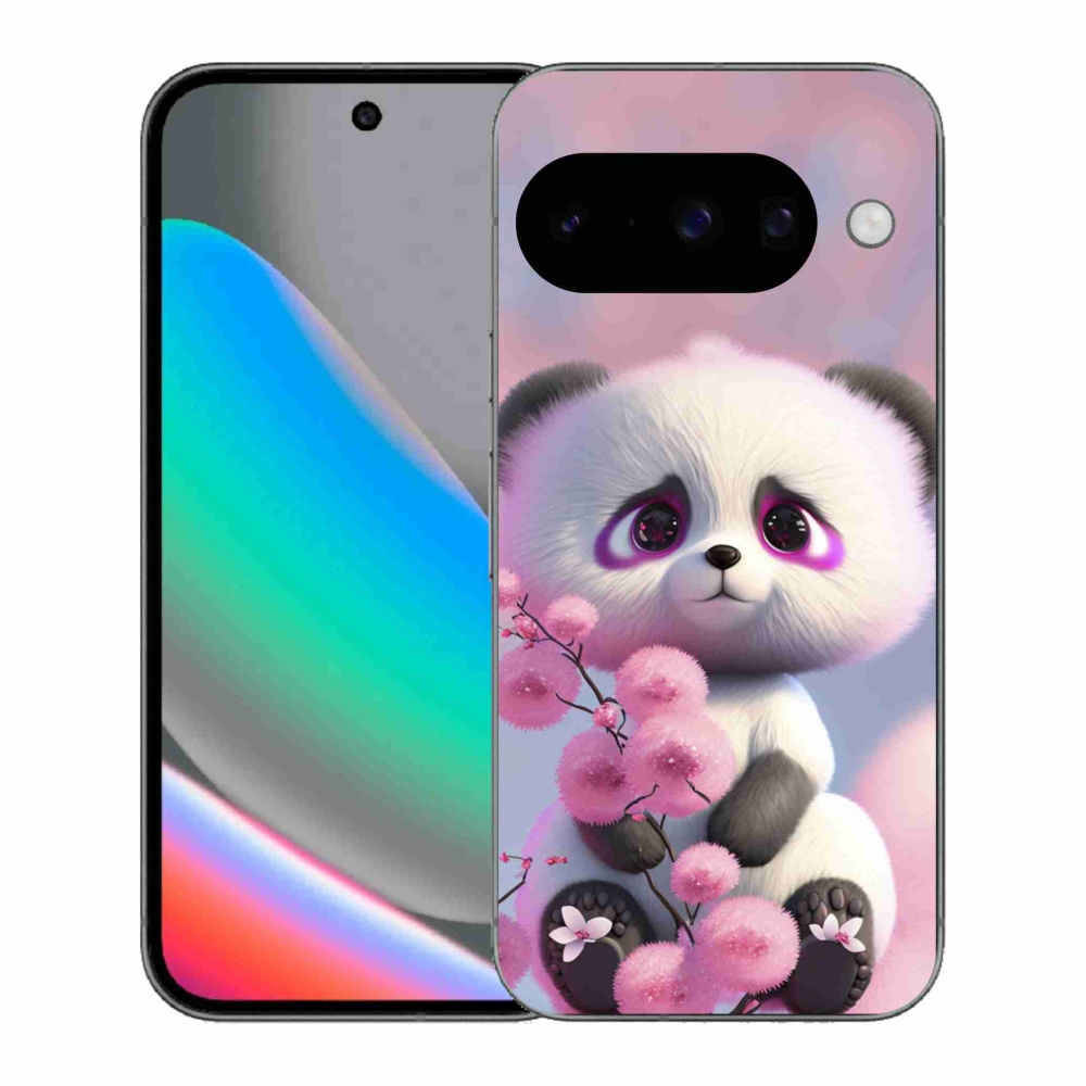 Zselés borítás mmCase a Google Pixel 10 számára - aranyos panda 1