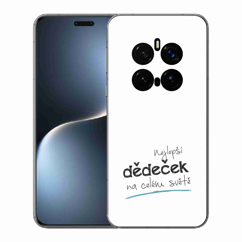 Gél borítás mmCase a Honor Magic 7 Pro 5G-n - legjobb nagyapa 3 fehér háttérrel