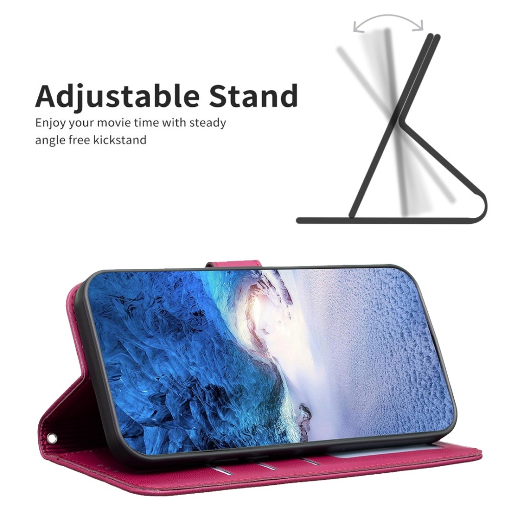 Clover könyv tok Xiaomi Redmi Note 14 Pro-hoz - rózsaszínű