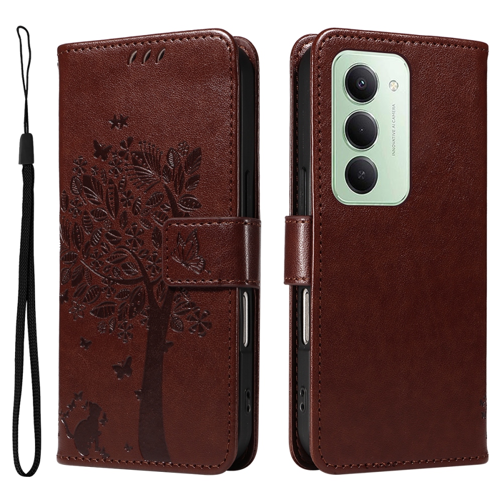 Fák könyve tok Xiaomi Redmi 15 4G (171mm) - barna