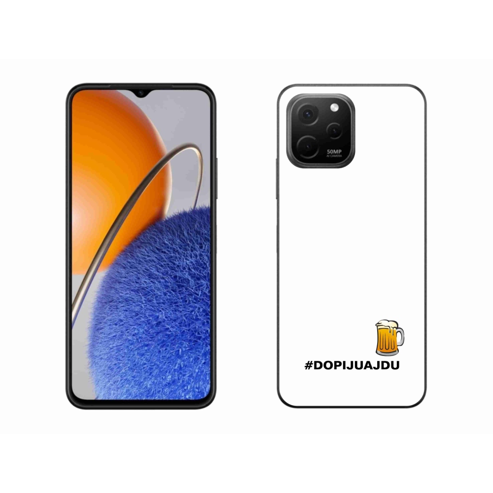 Gél borító mmCase a Huawei Nova Y61 készülékhez - sör motívum 1 fehér háttér