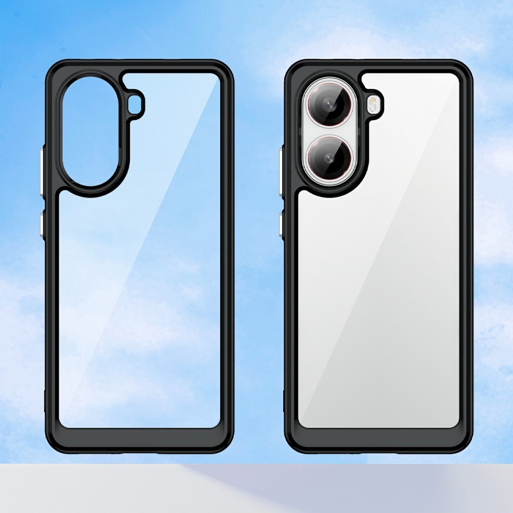 Gél tok fix hátlappal a Xiaomi Poco X7 Pro 5G készülékhez - fekete