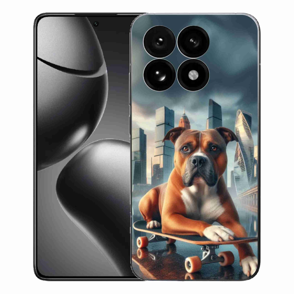 Gél borítás mmCase a Xiaomi 15T-hez - kutya gördeszkán