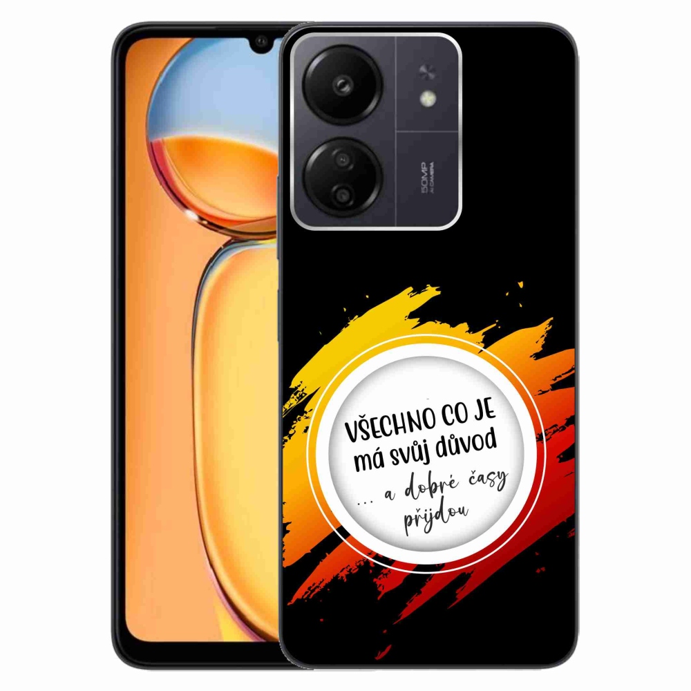 Gél borítás mmCase a Xiaomi Poco C65/Redmi 13C - idézet 3 fekete háttérrel