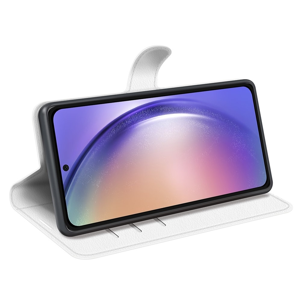Litchi könyv tok Samsung Galaxy A55 5G - fehér