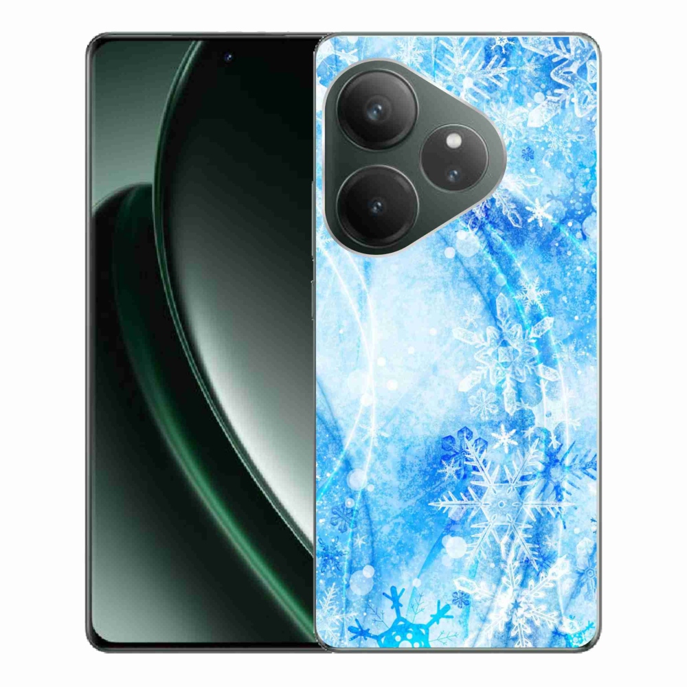 Gél borítás mmCase a Realme GT 6 5G/GT 6T 5G számára - hópelyhek