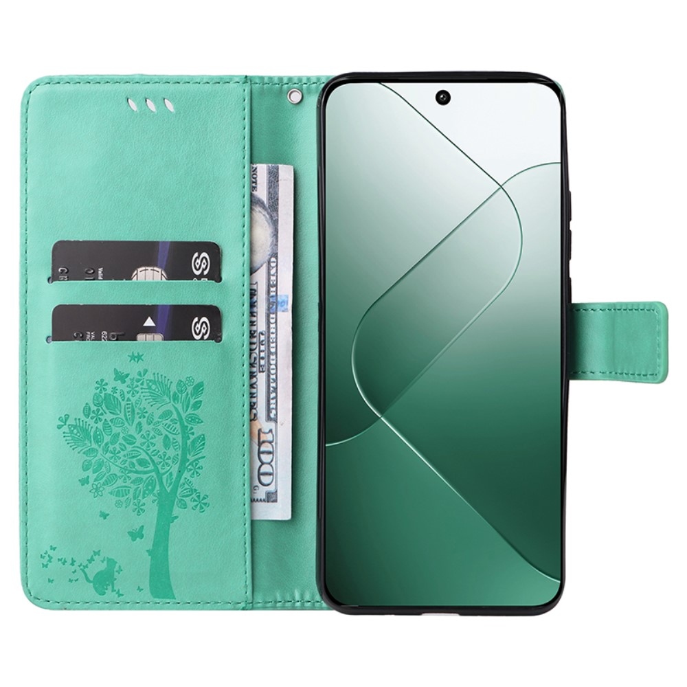 Fák könyve tok Xiaomi 14 - zöld