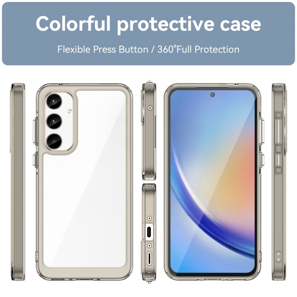 Gél tok kemény hátlappal Samsung Galaxy A35 5G készülékhez - szürke