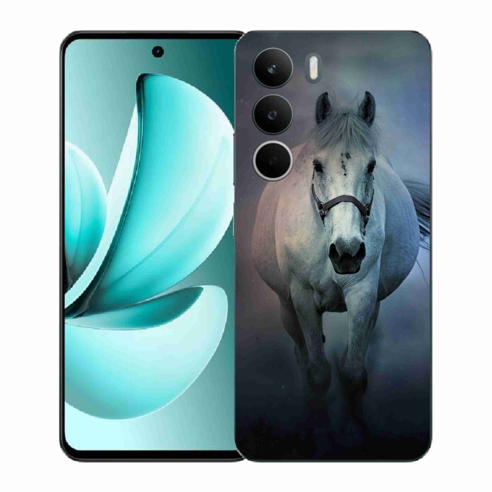 Gél borítás mmCase a Realme C71 készülékhez - futó fehér ló