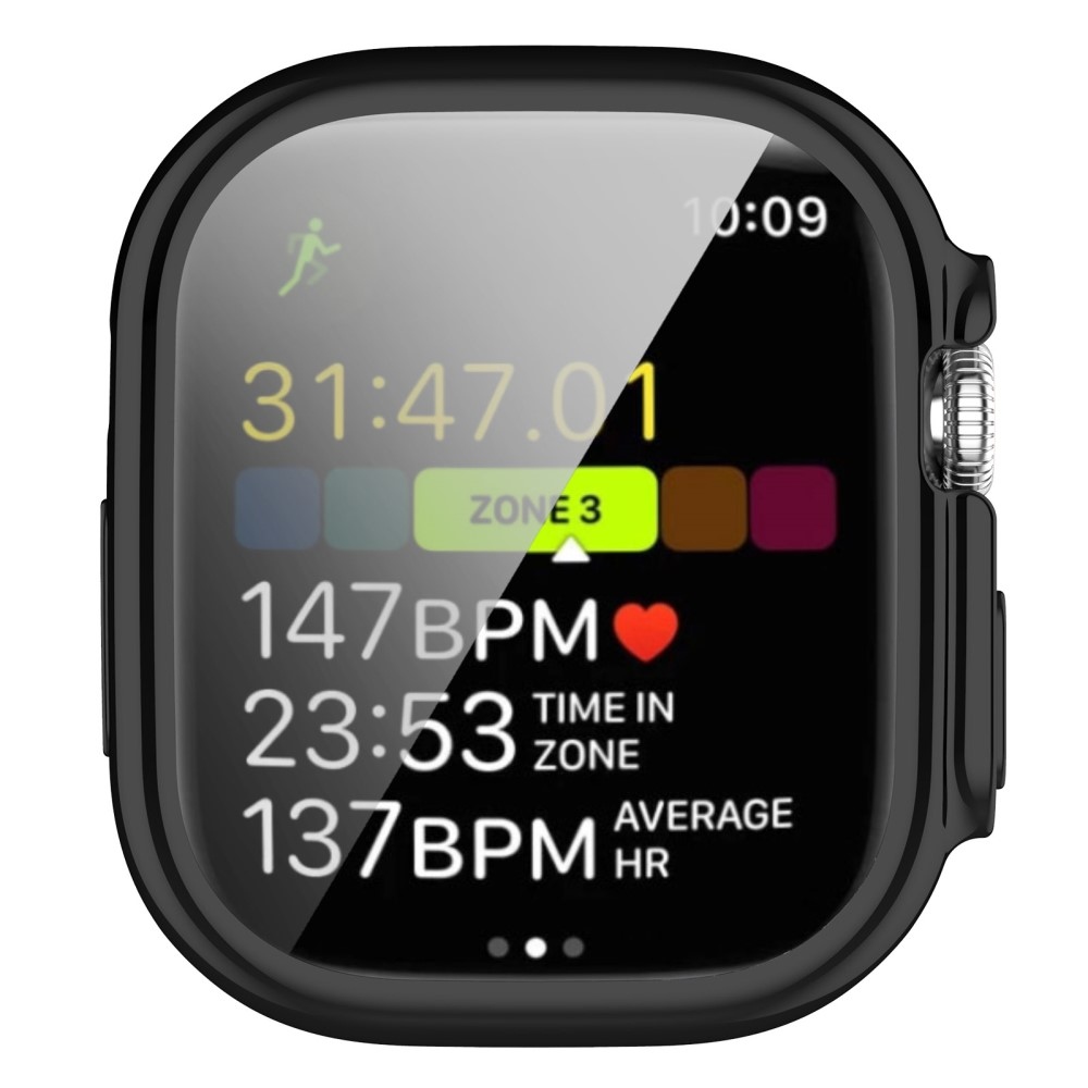 Puha, felpattintható gél védőtok Apple Watch Ultra/Ultra 2 49 mm-es órához - fekete