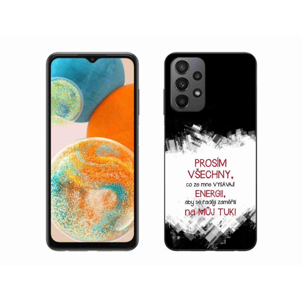 Gél borító mmCase Samsung Galaxy A23 4G/5G - vicces szöveg 1 piros