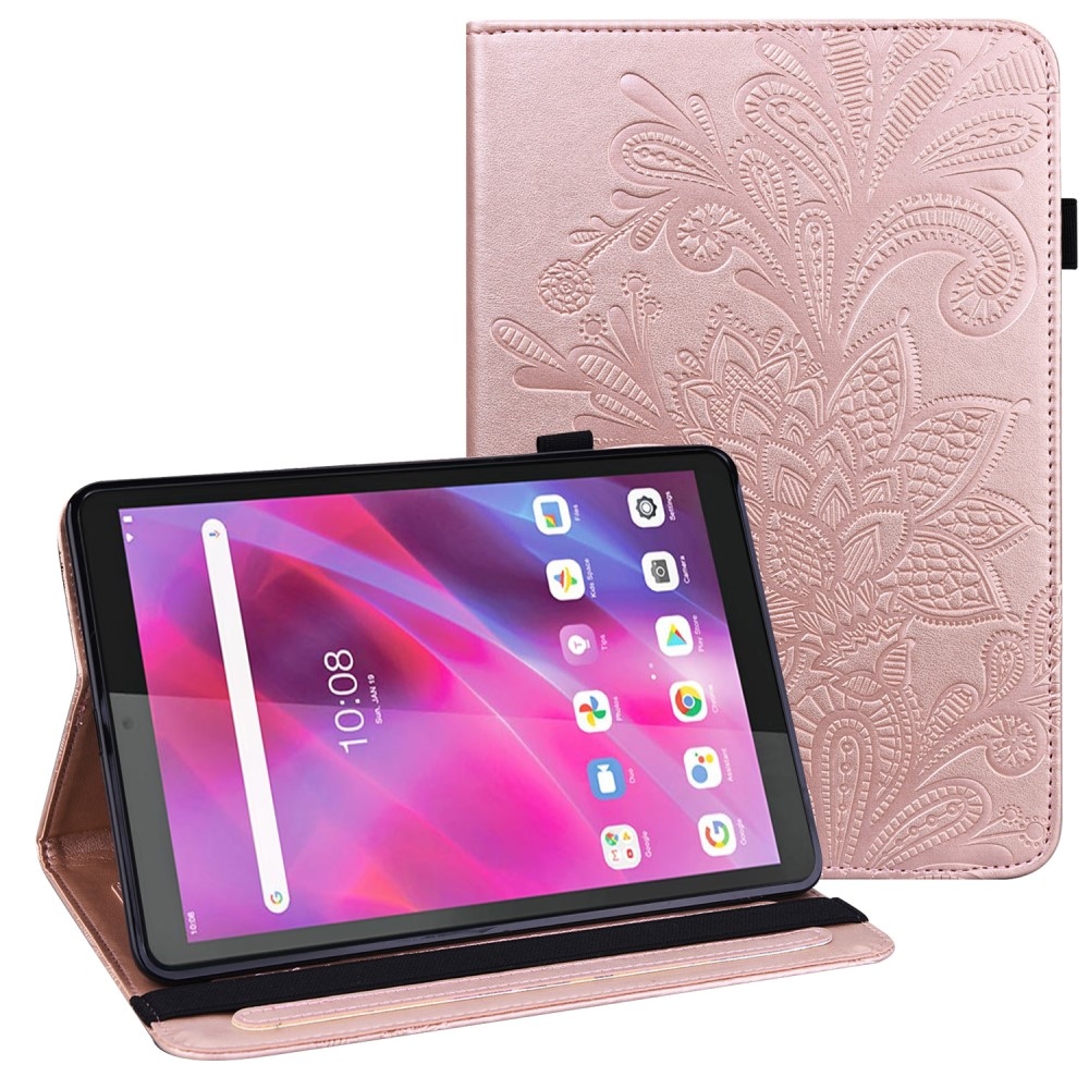 Virágos tok a Lenovo Tab M8 4. generációs (2024) Lenovo Tab M8-hoz - rózsaarany színben