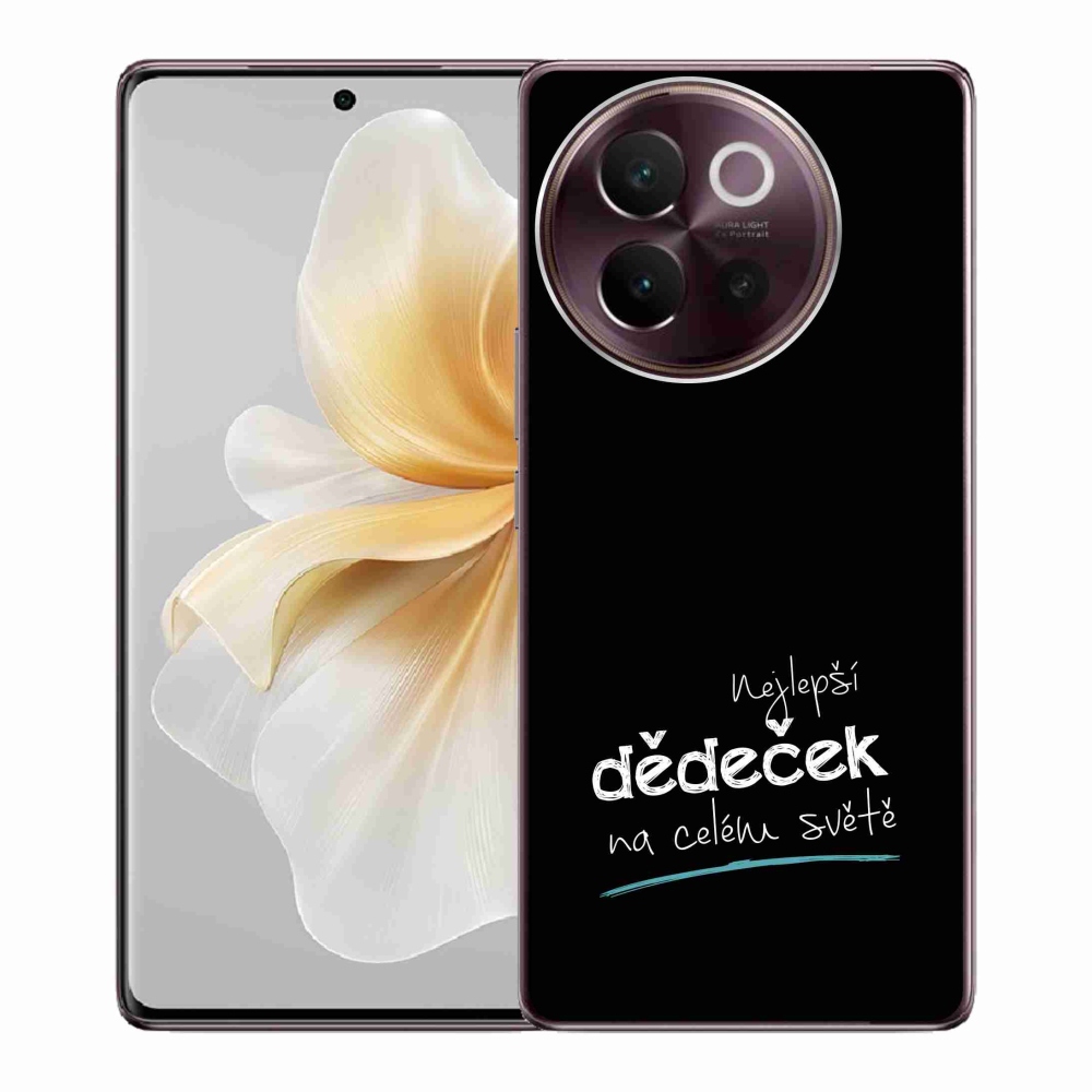 Gélburkolat mmCase a Vivo V40 Lite 5G-n - a legjobb nagypapa 3 fekete háttérrel
