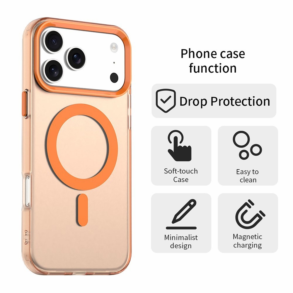 Candy zselés tok MagSafe-val iPhone 17 Pro Max készülékhez - narancssárga