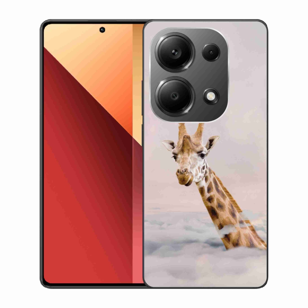 Gél borítás mmCase a Xiaomi Redmi Note 13 Pro 4G/Poco M6 Pro számára - zsiráf a felhőkben