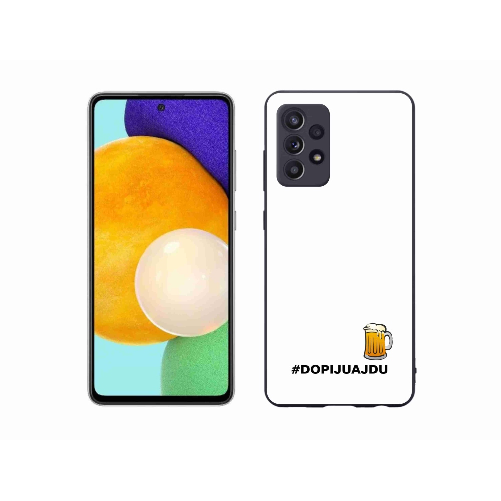 Gél borítás mmCase Samsung Galaxy A52/A52 5G - sör motívum 1 fehér háttér