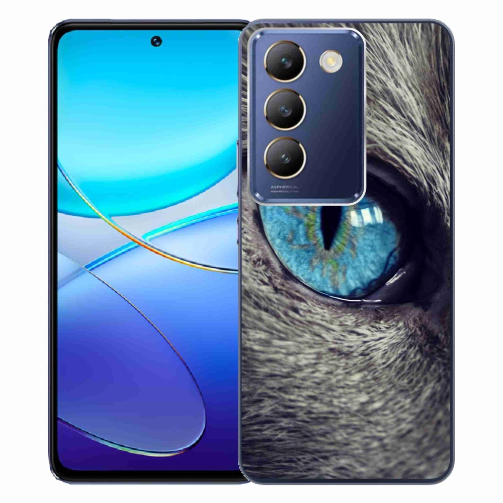 Gél borítás mmCase a Vivo V40 SE 4G/5G készülékhez - kék macskaszem