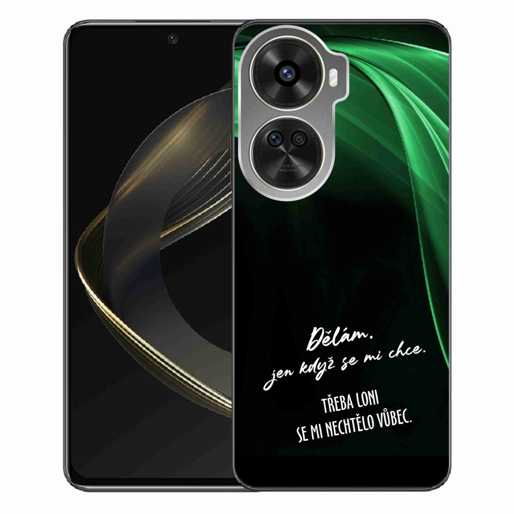 Gél borító mmCase a Huawei Nova 12 SE-hez - vicces szöveg 12 fekete háttérrel