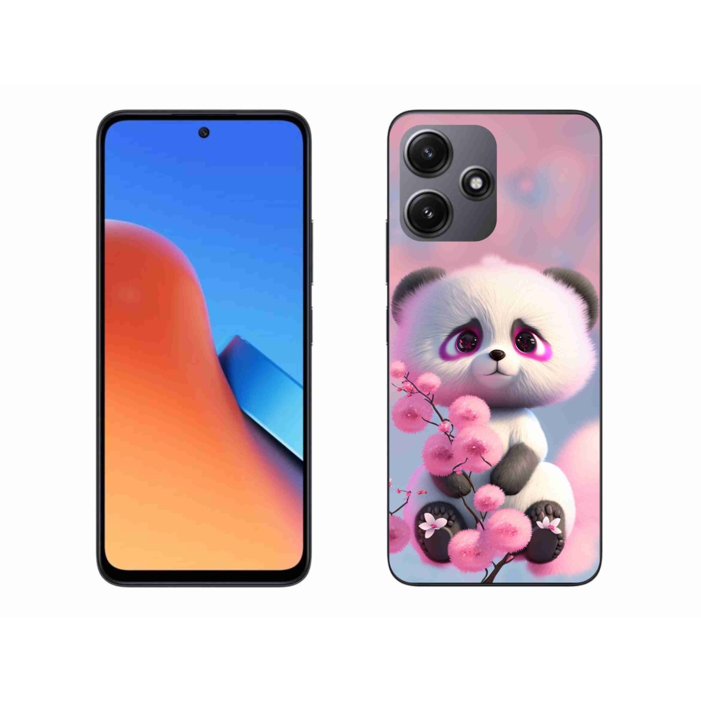Gél borító mmCase a Xiaomi Redmi 12 5G számára - aranyos panda 1