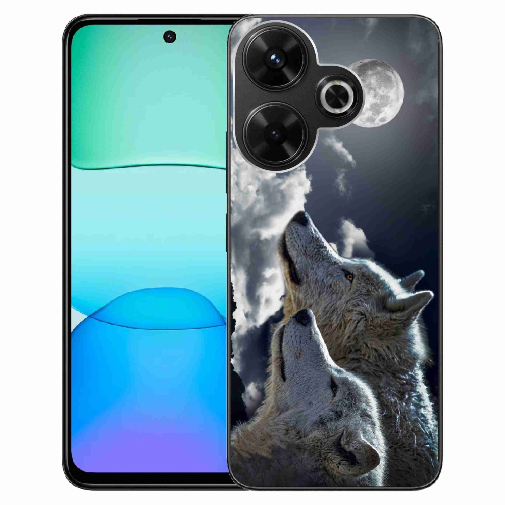 Gél borítás mmCase a Xiaomi Redmi 13 4G/Poco M6 4G - farkasok számára