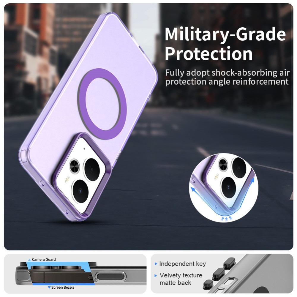 Candy zselés tok MagSafe-val a Realme 14 5G számára - lila