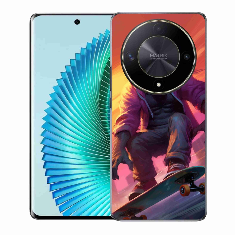 Gél borítás mmCase a Honor Magic 6 Lite 5G számára - gorilla a gördeszkán