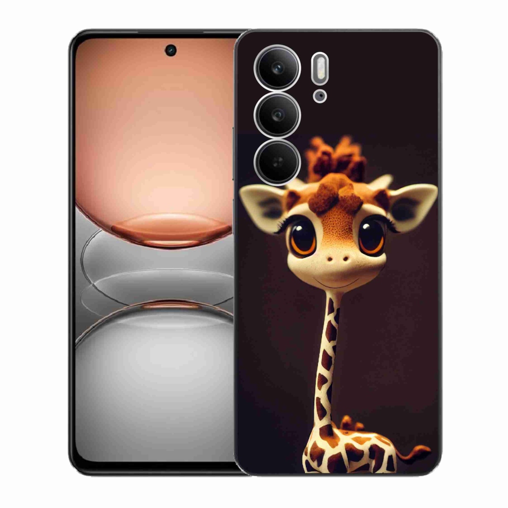 Zselés borítás mmCase a Realme C75 készülékhez - kis zsiráf