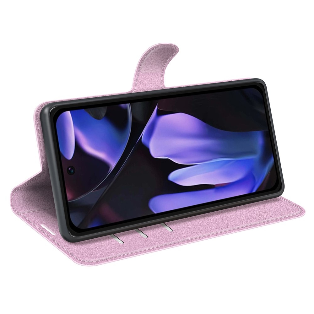 Litchi könyv tok a Google Pixel 9a készülékhez - rózsaszín